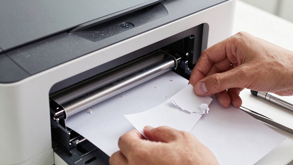 clear paper jam carefully