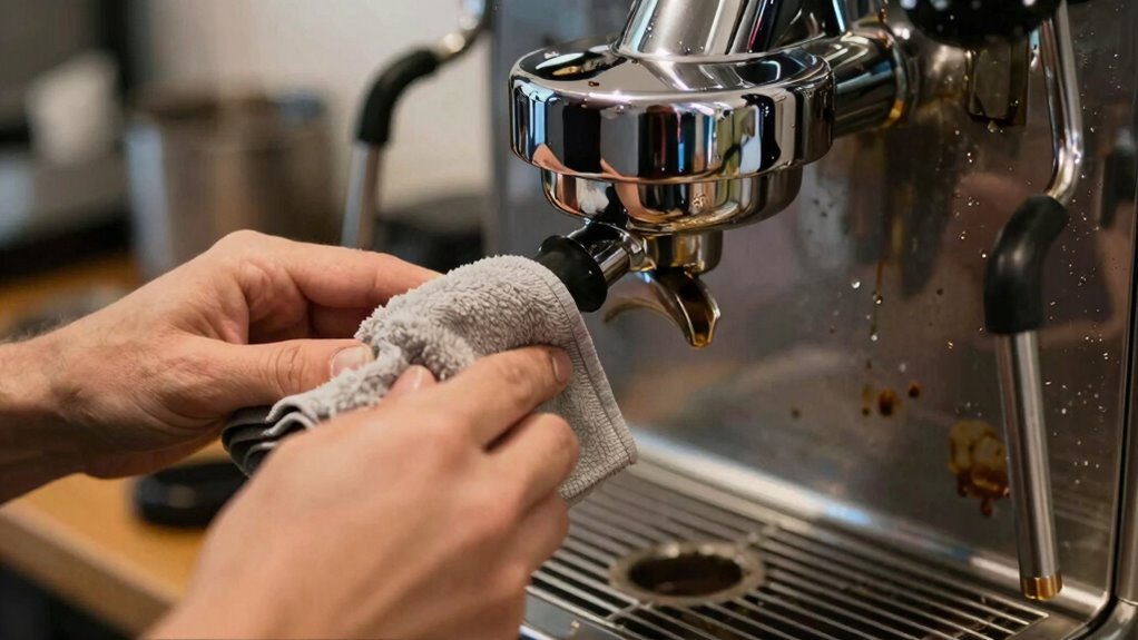 daily espresso machine cleaning