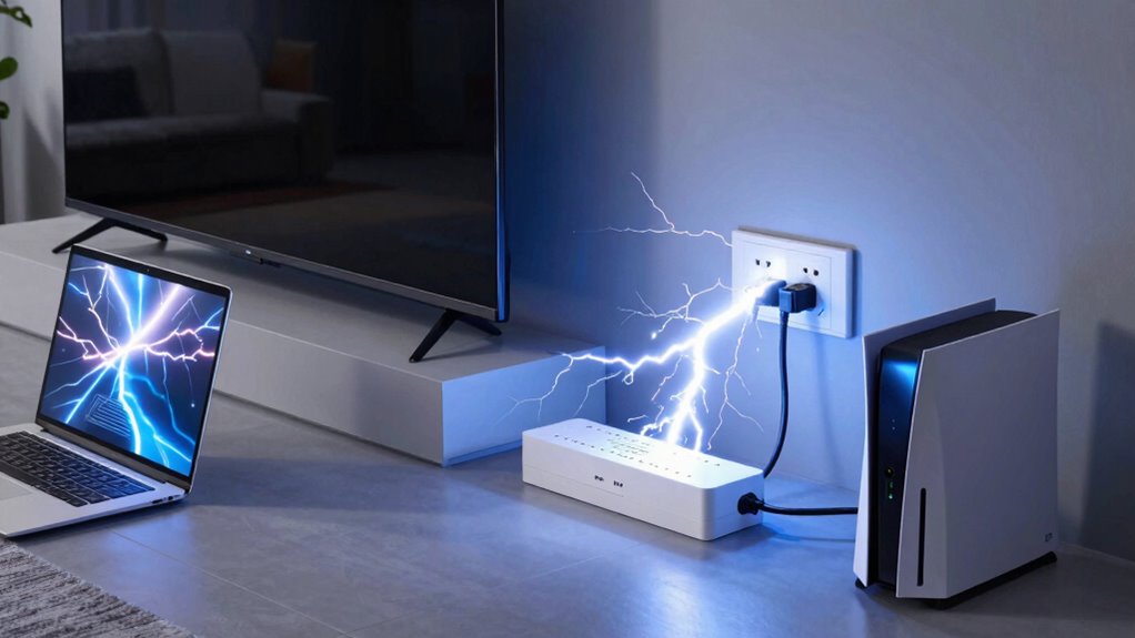 electrical surges damage electronics