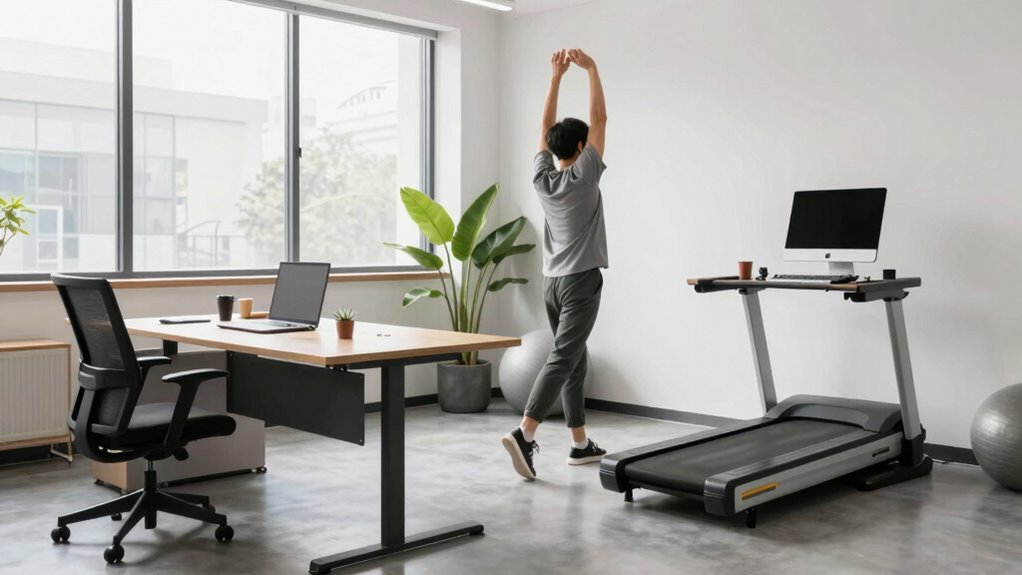 ergonomic setup and stretching