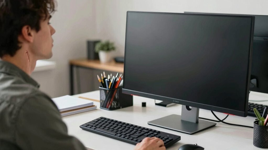 monitor at eye level