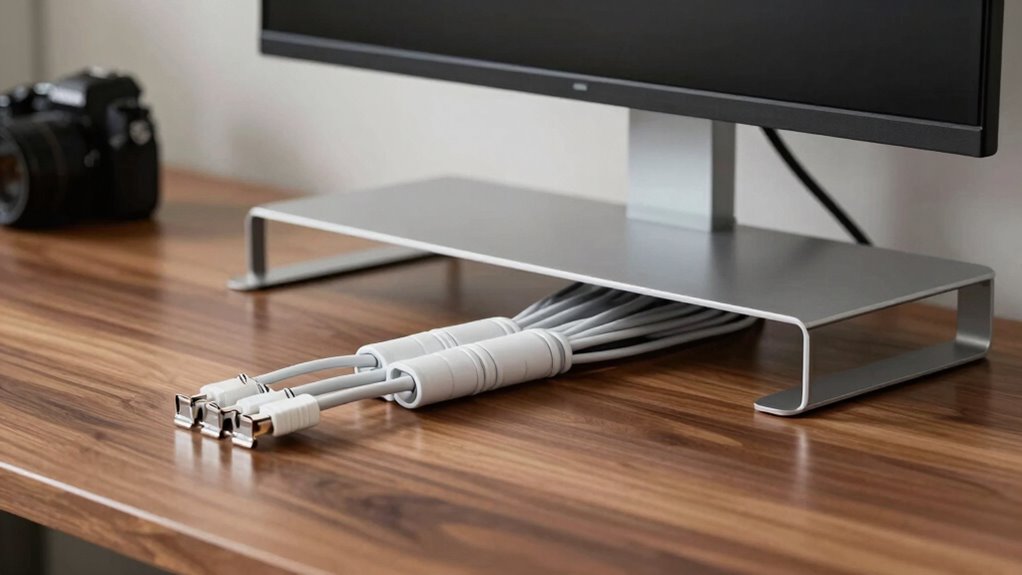 neat cables polished workspace