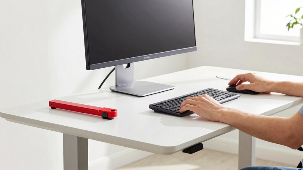 optimal desk height promotes comfort