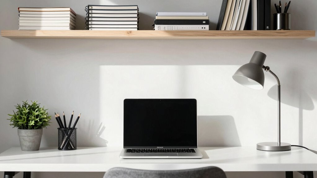 organized ergonomic workspace zones