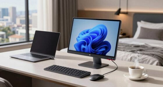 portable hotel office setup