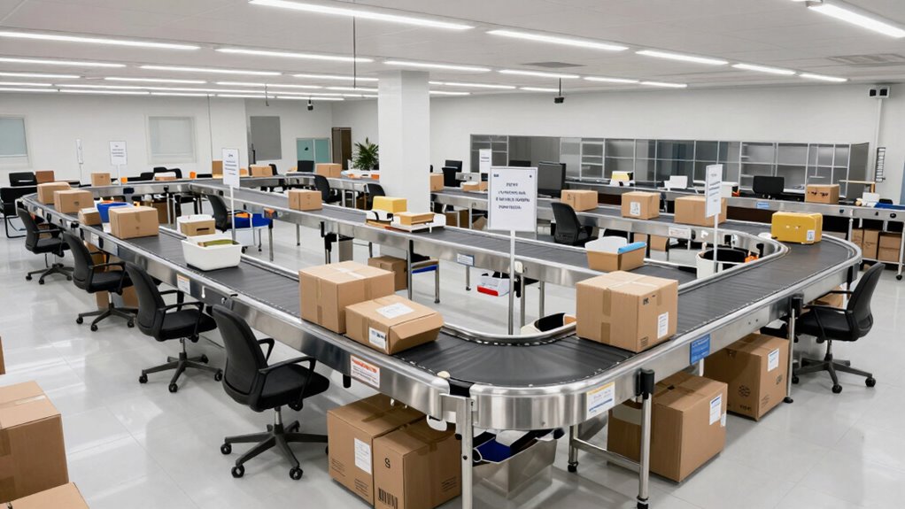 streamlined ergonomic fulfillment setup