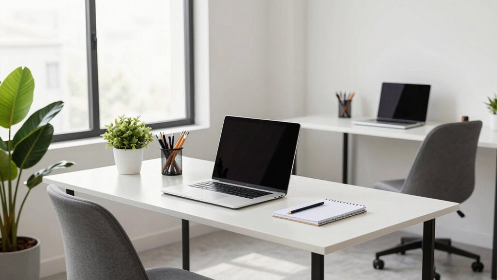 structured ergonomic workspace organization