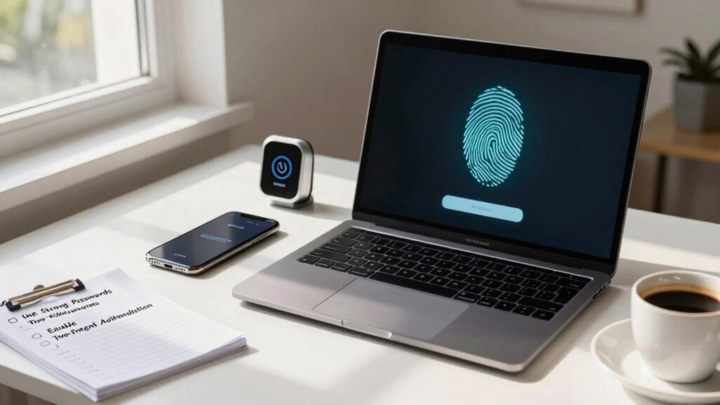 use strong passwords and 2fa