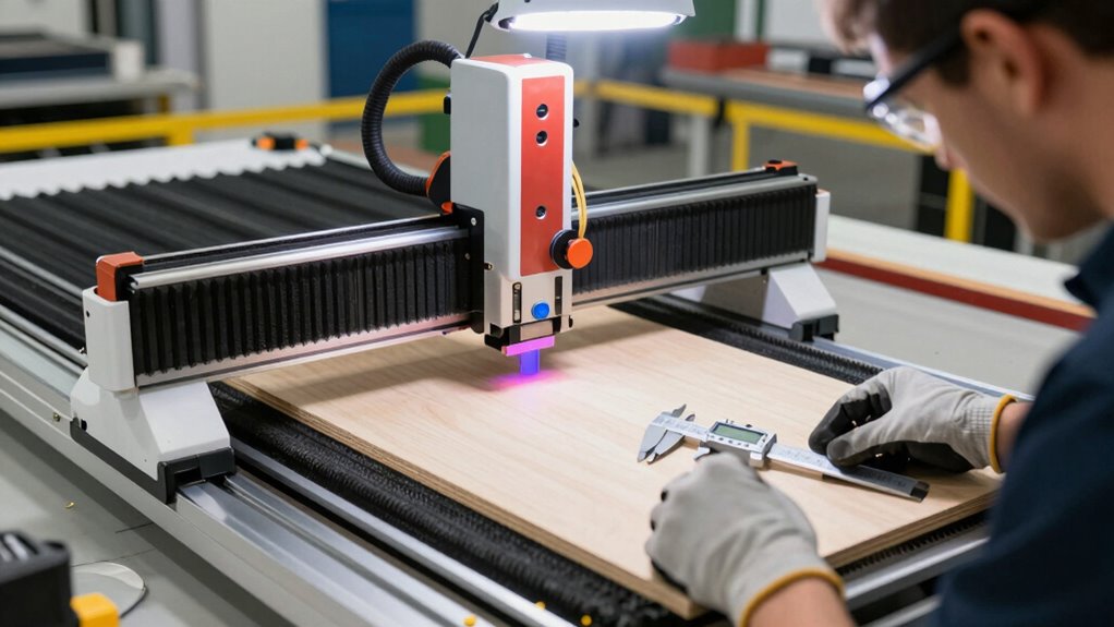 verify material and tool alignment