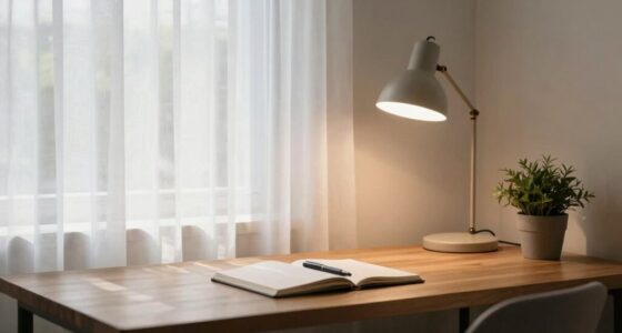 balanced calming workspace lighting
