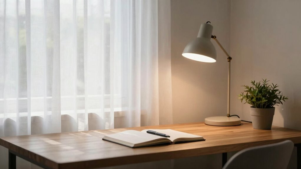 balanced calming workspace lighting