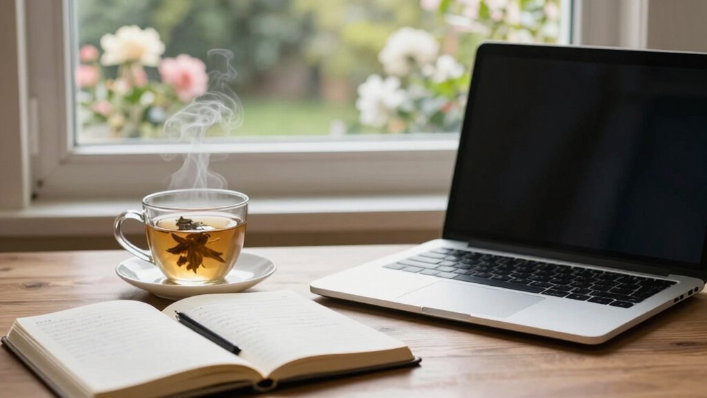 calm prepared work routine