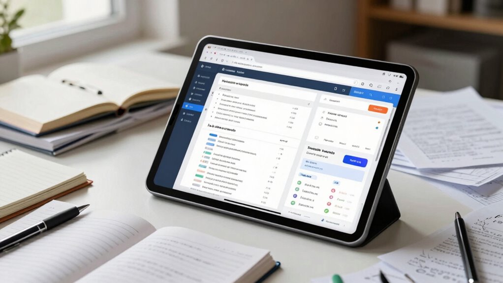 digital tablet organization system