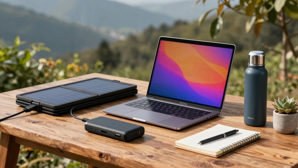 efficient portable travel workspace