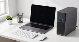 organized dual computer workspace