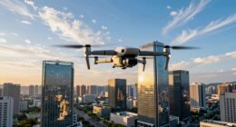 professional drone business footage